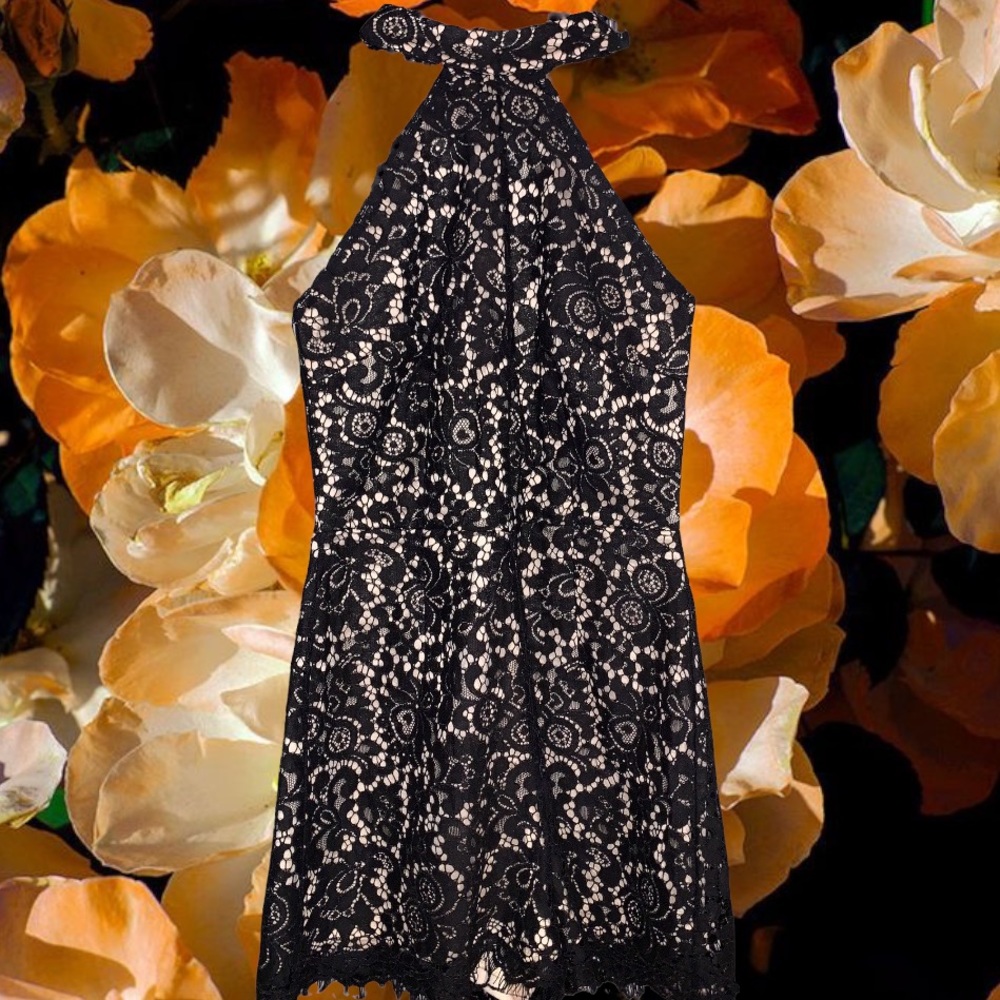 Rue 21 Floral Black Halter Shorts Romper